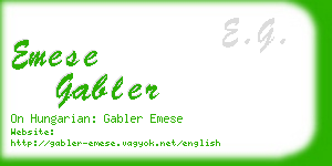 emese gabler business card